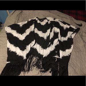 Black and white kimono